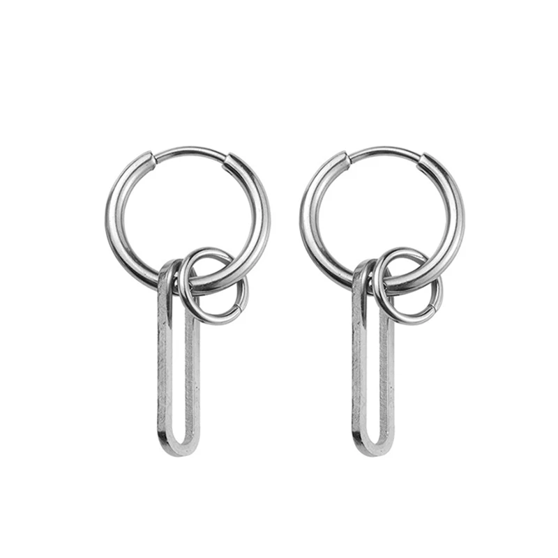 Stainless Steel Hoop Earrings for Women Men Circle Round Tassel Long Earring Punk Hip Hop Simple Chain Personality Earrings
Stainless Steel Hoop Earrings for Women Men Circle Round Tassel Long Earring Punk Hip Hop Simple Chain Personality Earrings