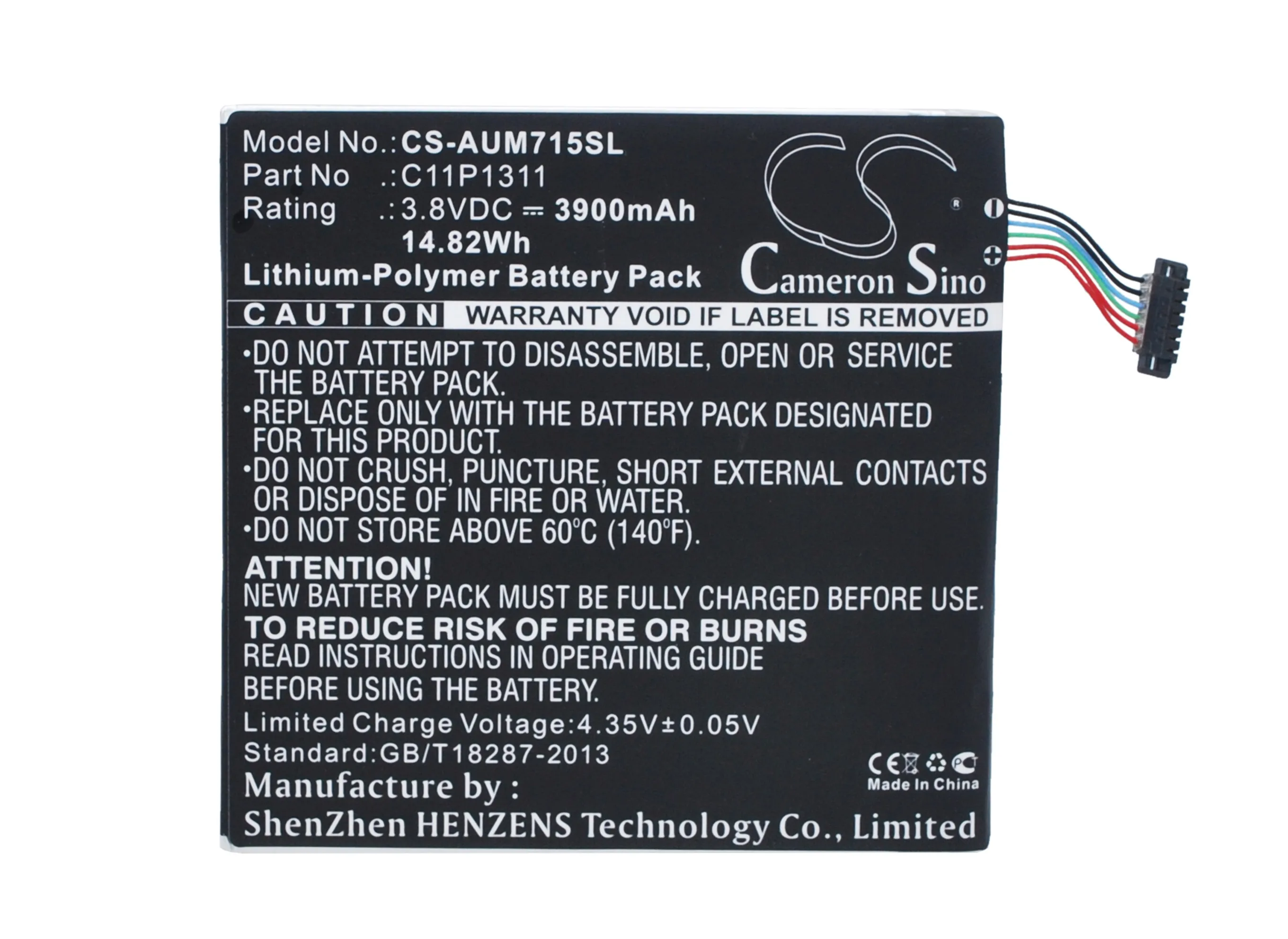 Аккумулятор Cameron Sino 3900mAh C11P1311 для Asus K00S, K00Z, ME175CG, ME175KG, ME715, MeMO Pad HD 7
Аккумулятор Cameron Sino 3900mAh C11P1311 для Asus K00S, K00Z, ME175CG, ME175KG, ME715, MeMO Pad HD 7