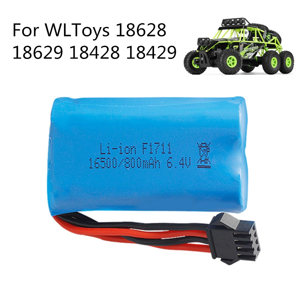 SM(4P) разъем запасные части 6 4 В 800 мАч Lipo аккумулятор для WLToys 18628 18629 18428 18429 RC