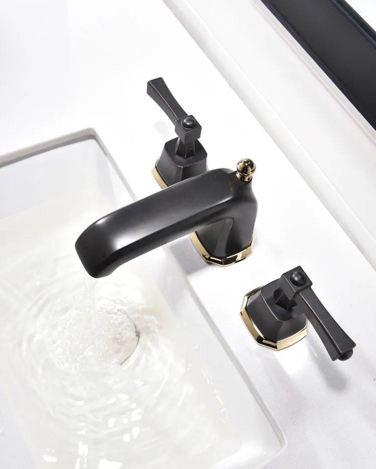 GOLD PVD BLACK 8 inch 3 Holes widespread bathroom Lavatory Sink faucet mixer tap deck mounted Luxury tap Square
GOLD PVD BLACK 8 inch 3 Holes widespread bathroom Lavatory Sink faucet mixer tap deck mounted Luxury tap Square