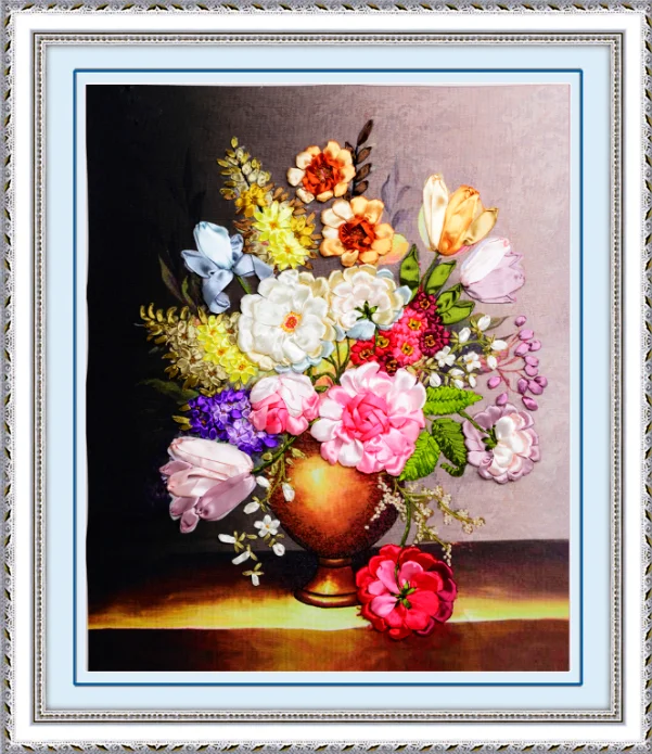 65x55cm Unlimited flowers Ribbon embroidery kit stain painting set handcraft kit DIY handmade needlework art home decor
65x55cm Unlimited flowers Ribbon embroidery kit stain painting set handcraft kit DIY handmade needlework art home decor