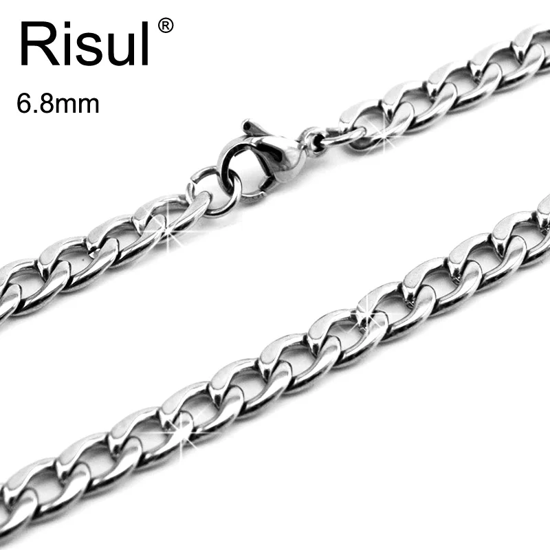 Risul Men's Necklace Miami Cuban Curb Chains 6.8mm width thick Chain 1.8mm wire dia Necklaces stainless steel Wholesale 5pcs
Risul Men's Necklace Miami Cuban Curb Chains 6.8mm width thick Chain 1.8mm wire dia Necklaces stainless steel Wholesale 5pcs