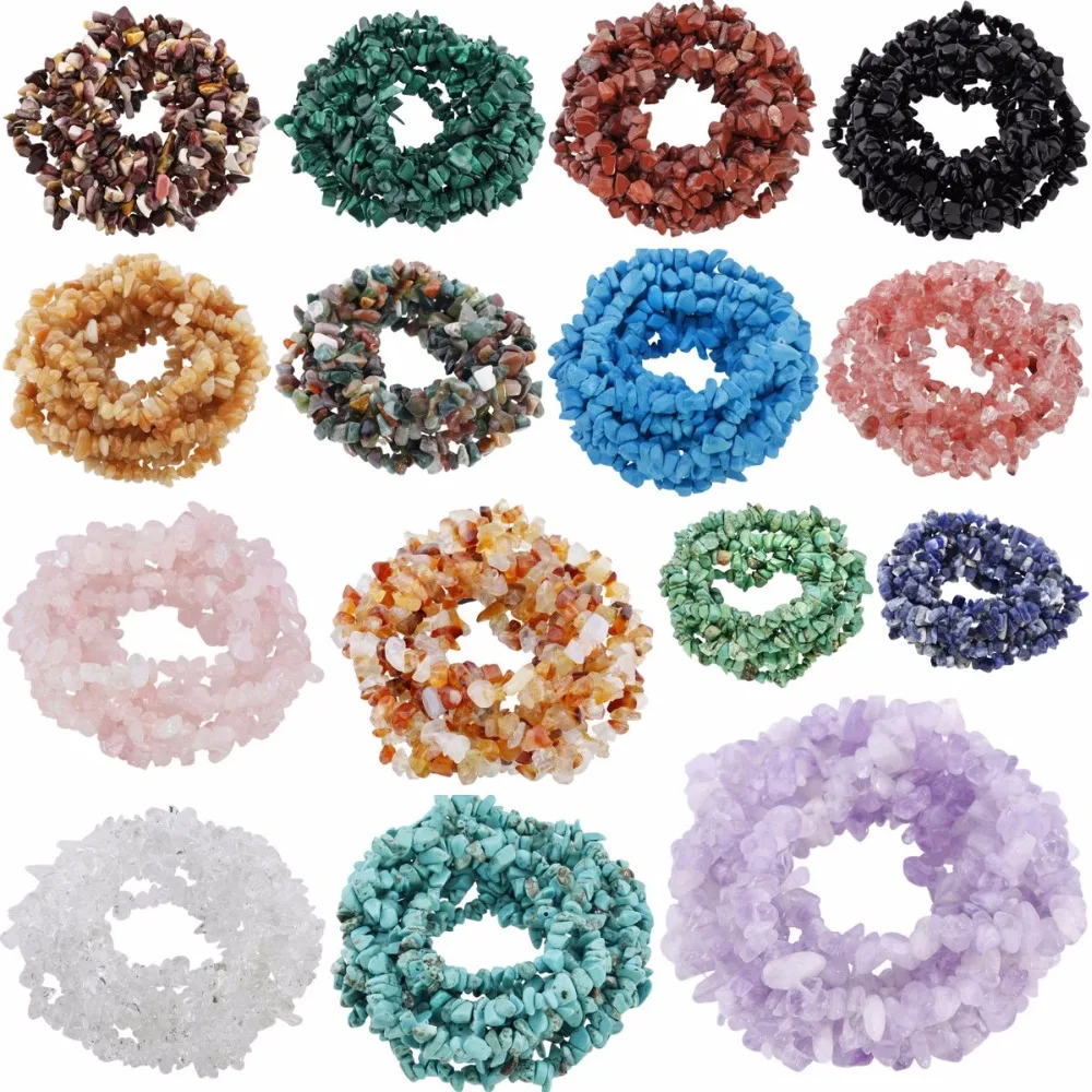 TUMBEELLUWA Gem stone Tumbled Chips Stone Irregular Shaped Drilled Loose Beads Strand for Jewelry Making 33"
TUMBEELLUWA Gem stone Tumbled Chips Stone Irregular Shaped Drilled Loose Beads Strand for Jewelry Making 33"