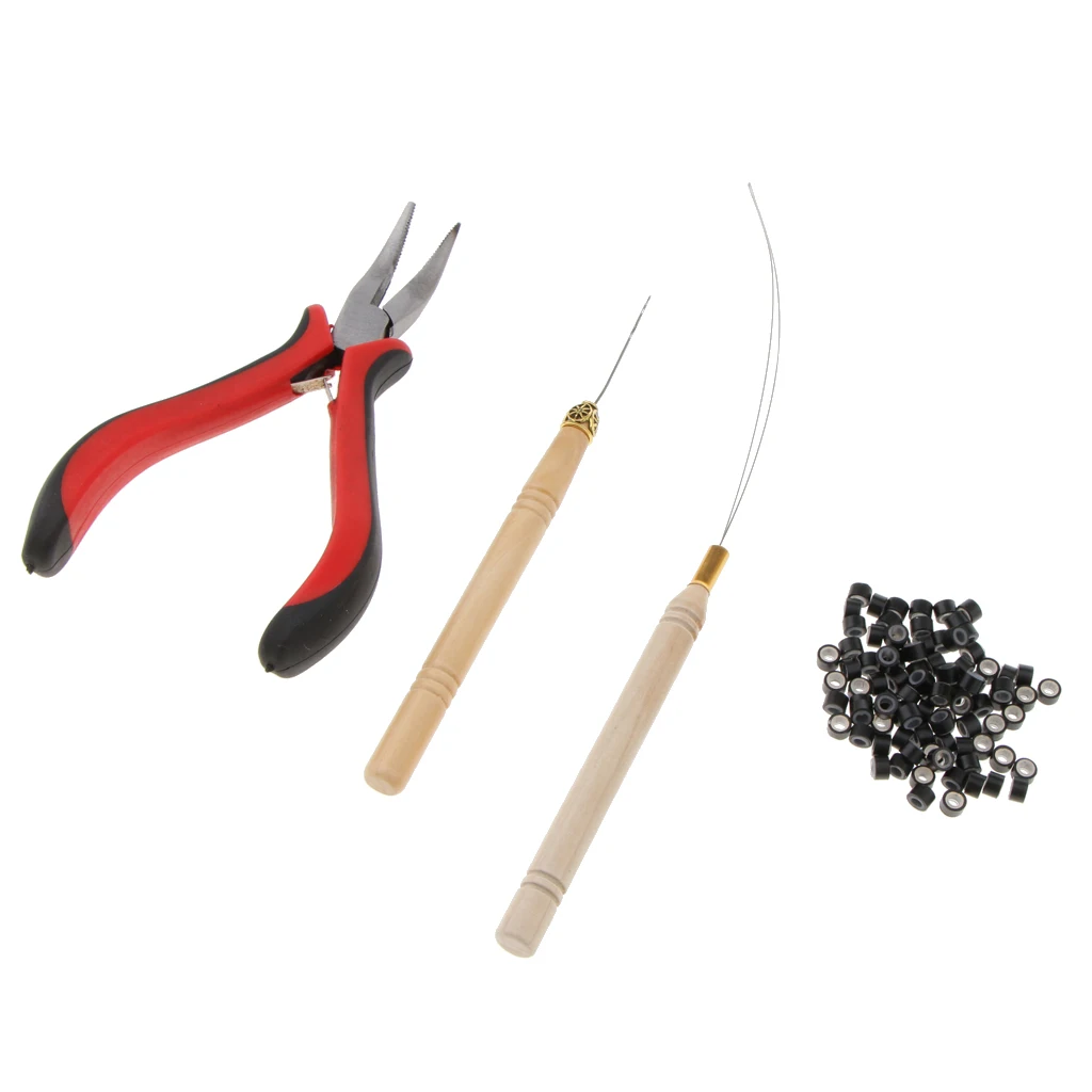 Professional Hair Extensions Pliers Hook Tool Kit with 100pcs Silicone Micro Rings Loop 3mm
Professional Hair Extensions Pliers Hook Tool Kit with 100pcs Silicone Micro Rings Loop 3mm