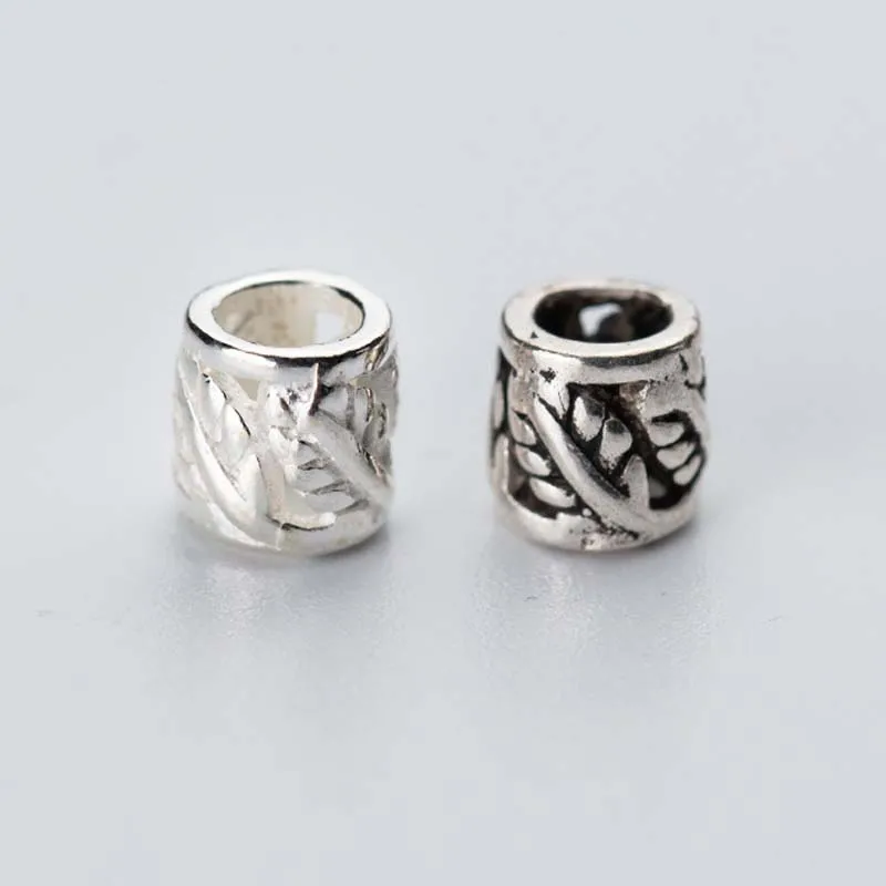 925 Sterling Silver Craft Big Hole Charm Beads 6x5mm Hollow Leaf Carved Spacer Bead DIY Jewelry Making Fine Materials
925 Sterling Silver Craft Big Hole Charm Beads 6x5mm Hollow Leaf Carved Spacer Bead DIY Jewelry Making Fine Materials