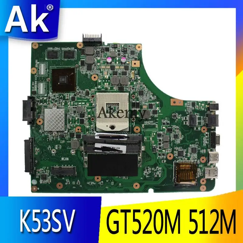 AK K53SV Laptop motherboard For Asus K53SM K53SC K53S K53SJ P53SJ A53SJ Test original mainboard 3.0/3.1 GT520M 512M
AK K53SV Laptop motherboard For Asus K53SM K53SC K53S K53SJ P53SJ A53SJ Test original mainboard 3.0/3.1 GT520M 512M