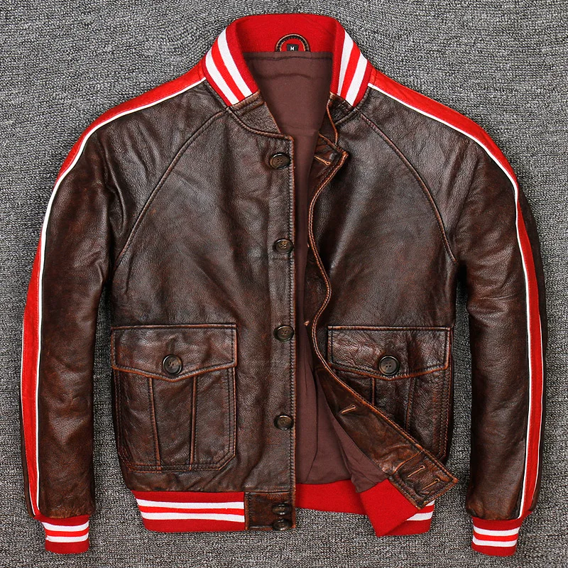 Pilot Man A2 Vintage Genuine Leather Jacket 100% Real Cow Leather Jacket Vintage Motorcycle Leather Coat
Pilot Man A2 Vintage Genuine Leather Jacket 100% Real Cow Leather Jacket Vintage Motorcycle Leather Coat