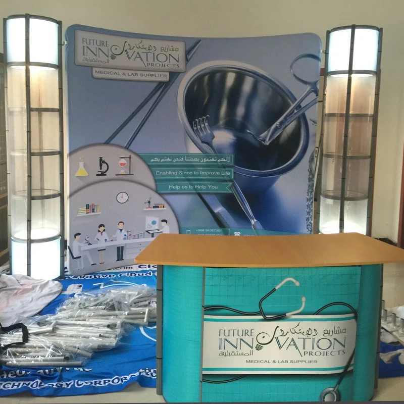 10ft Portable Twister Tower trade show display Booth pop up banner system kits with light inside custom graphic
10ft Portable Twister Tower trade show display Booth pop up banner system kits with light inside custom graphic