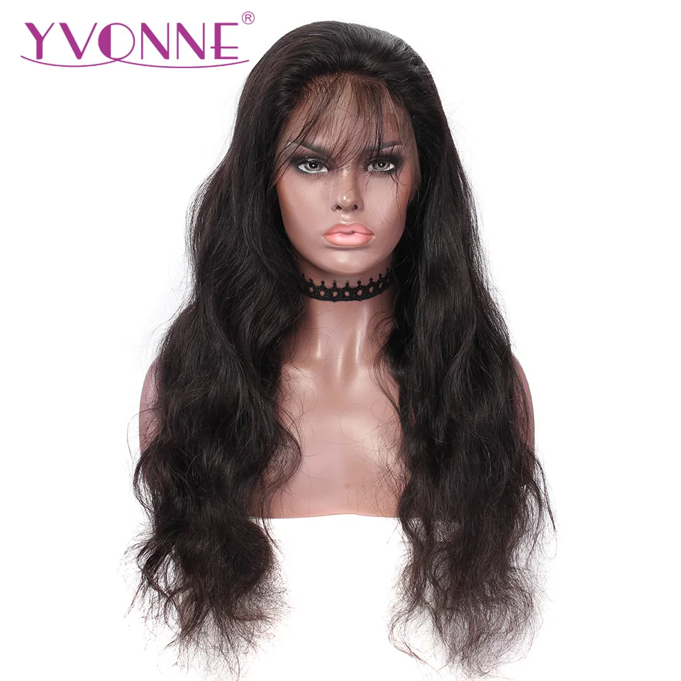 YVONNE волнистые человеческие волосы с волнистым корпусом парики из человеческих