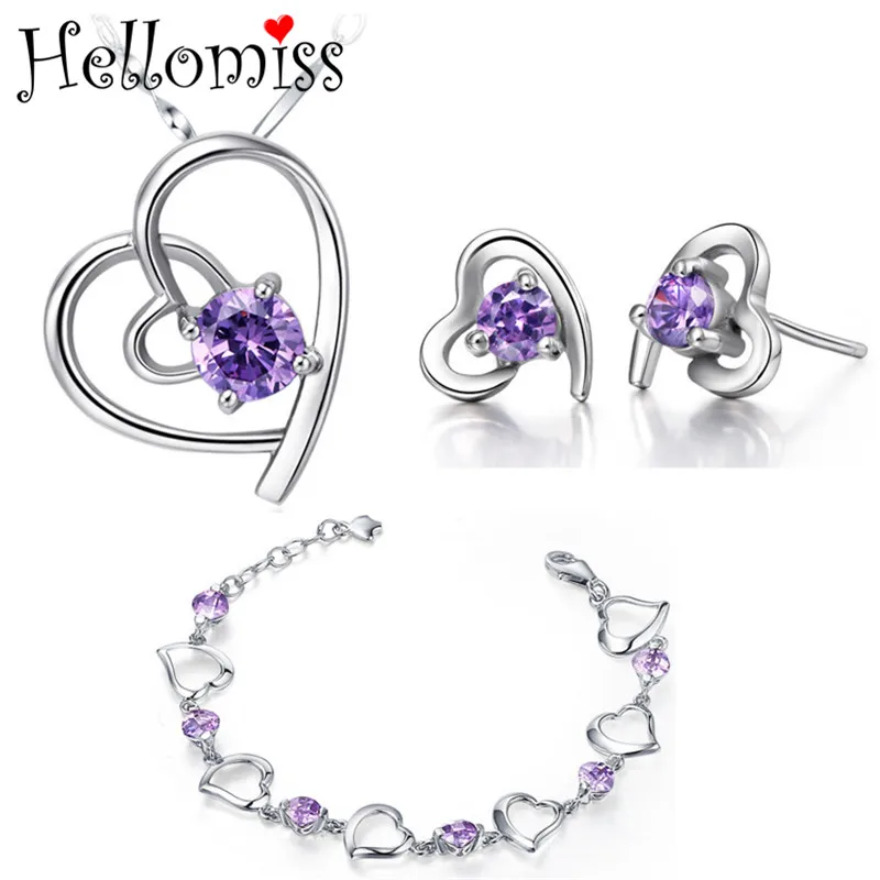 Silver 925 Jewelry Sets for Women Love Heart Pendant Necklace Earring Bracelet Cubic Zirconia Jewelry Set Valentines Day Gifts
Silver 925 Jewelry Sets for Women Love Heart Pendant Necklace Earring Bracelet Cubic Zirconia Jewelry Set Valentines Day Gifts