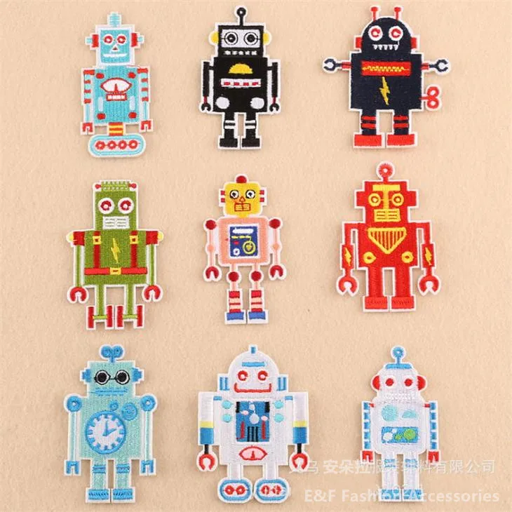 New arrival 10 pcs Robot Embroidered cartoon patches iron on sew on hat Motif Applique embroidery garment bag Jeans accessory
New arrival 10 pcs Robot Embroidered cartoon patches iron on sew on hat Motif Applique embroidery garment bag Jeans accessory