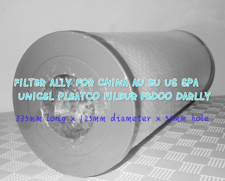 18 pcs/lot micron 800 sq/ft hot tub Arctic spa filters 335mm long x 125mm diameter x 55mm hole
18 pcs/lot micron 800 sq/ft hot tub Arctic spa filters 335mm long x 125mm diameter x 55mm hole
