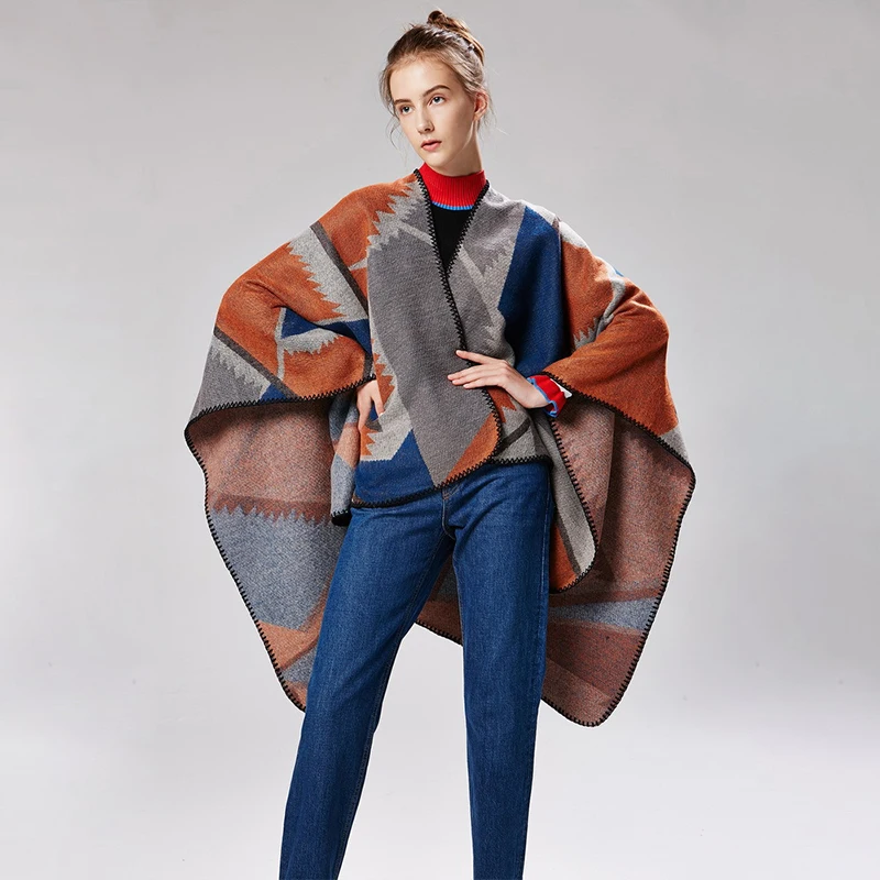 New fashion temperament women's big shawl warm thick large size high quality comfortable soft simple loose windproof poncho
New fashion temperament women's big shawl warm thick large size high quality comfortable soft simple loose windproof poncho