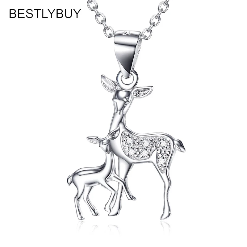 BESTLYBUY Authentic 925 Sterling Silver Mother & Child Deer Pendant Necklace Silver 925 Chain & Pendant Valentine Gift
BESTLYBUY Authentic 925 Sterling Silver Mother & Child Deer Pendant Necklace Silver 925 Chain & Pendant Valentine Gift