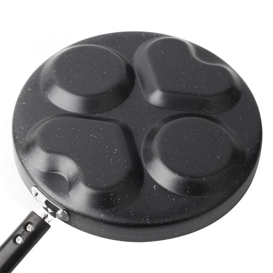 28cm Non-stick Frying Pan 4-in-1 Multifunction Eggs Ham pancake Fryer an Heart-shaped Omelet Pot