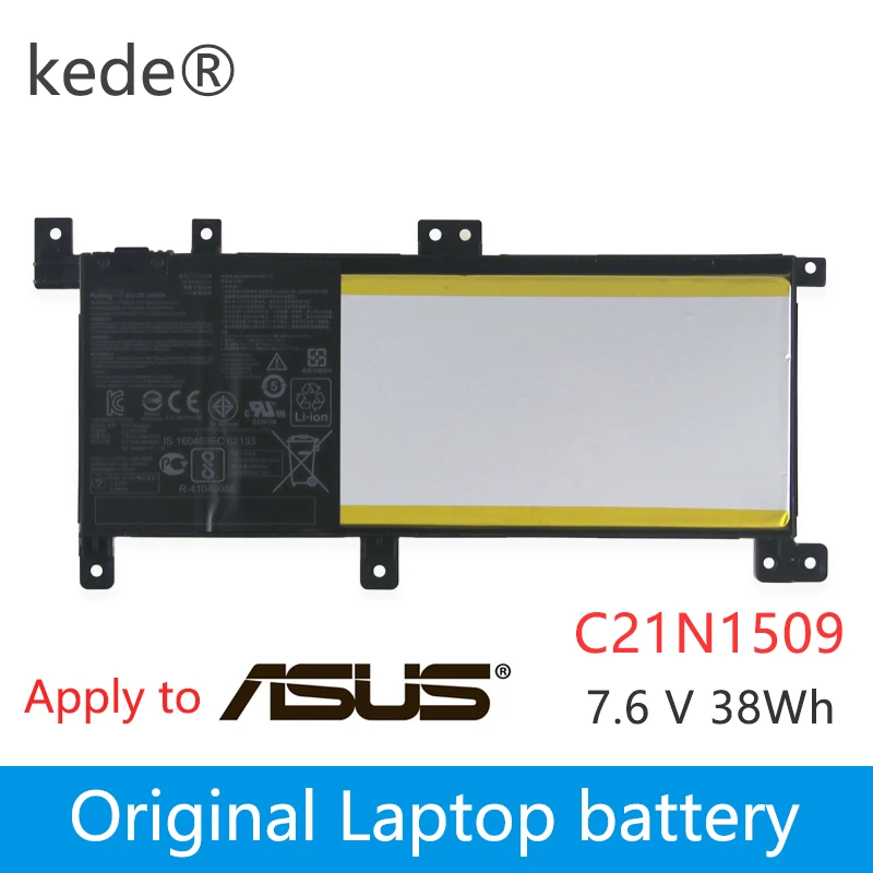 Kede New C21N1509 Аккумулятор для ноутбука ASUS Notebook X556UA X556UB X556UF X556UJ X556UQ X556UR X556UV A556U