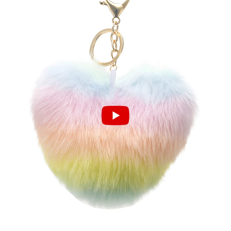 Fluffy Fur pompom Keychain Soft Lovely Heart Shape Pompon Faux Rabbit Fur Pom Poms Ball Car Handbag Key Ring Gift EH899
Fluffy Fur pompom Keychain Soft Lovely Heart Shape Pompon Faux Rabbit Fur Pom Poms Ball Car Handbag Key Ring Gift EH899
