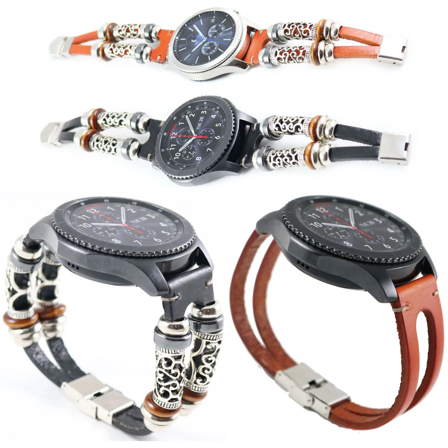 Bohemia Genuine Leather Watch Bracelet for Gear S3 Frontier S3 Classic Smart Watch Band for Samsung Galaxy Watch 46mm Strap
Bohemia Genuine Leather Watch Bracelet for Gear S3 Frontier S3 Classic Smart Watch Band for Samsung Galaxy Watch 46mm Strap