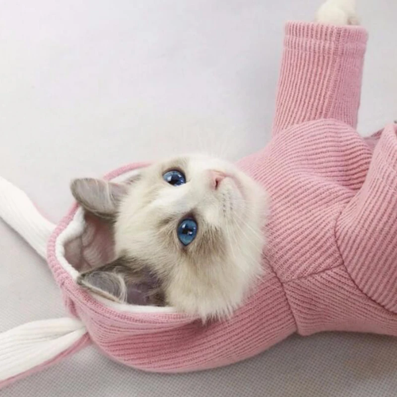 Фото [MPK кошачьи свитера] Одежда для кошек с кроличьими ушками свитер собак и 7 размеров(China)