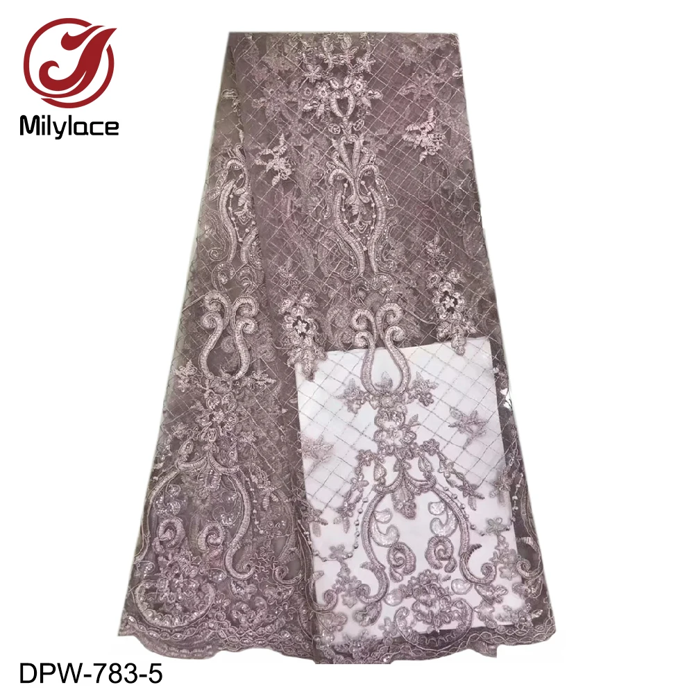 Milylace delicate French lace fabric 5 yards embroidery net lace fabric with sequins African tulle lace for dresses DPW-783
Milylace delicate French lace fabric 5 yards embroidery net lace fabric with sequins African tulle lace for dresses DPW-783