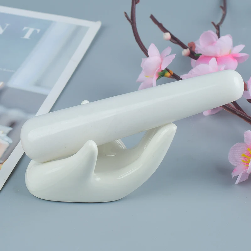 120mm Natural White Jade Yoni Wand Crystal Pleasure Stick Massage Gua Sha Tool Acupoint Pen Relax Body Health Care Jade Massager
120mm Natural White Jade Yoni Wand Crystal Pleasure Stick Massage Gua Sha Tool Acupoint Pen Relax Body Health Care Jade Massager