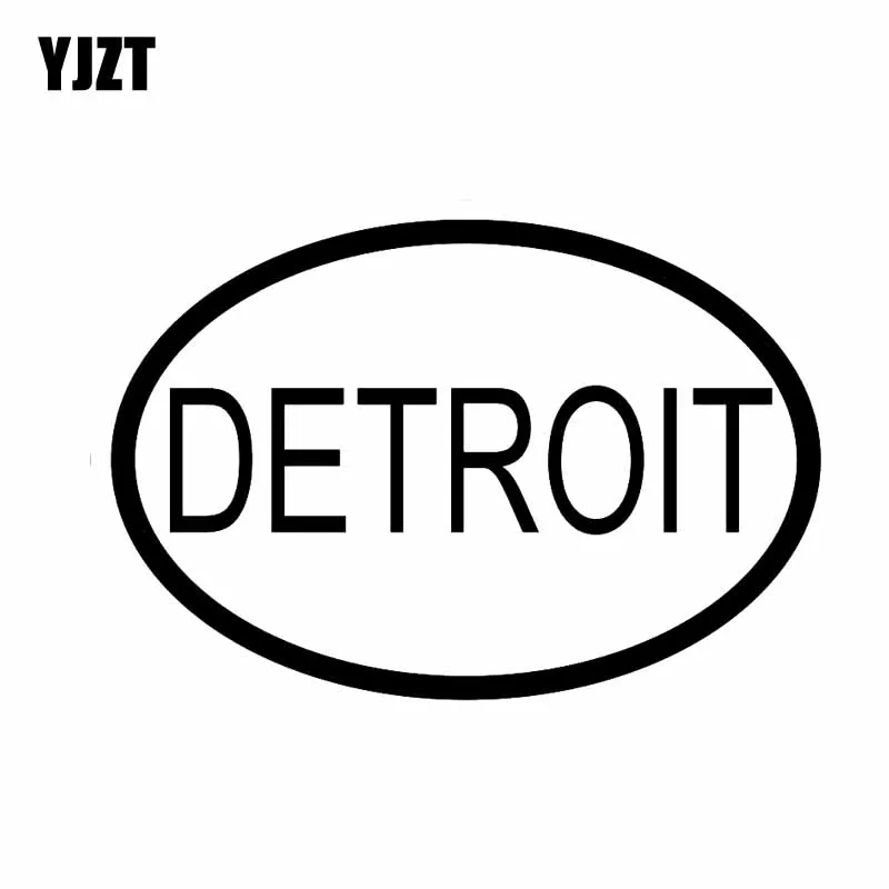 YJZT 14 8 см * 10 Автомобильная Наклейка Виниловая наклейка DETROIT CITY код страны овальный