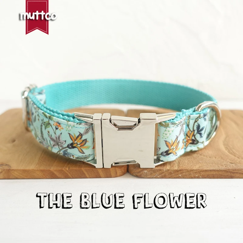 MUTTCO retailing creative fresh style dog collars with floral THE BLUE FLOWER handmade adjustable dog collar 5 sizes UDC060
MUTTCO retailing creative fresh style dog collars with floral THE BLUE FLOWER handmade adjustable dog collar 5 sizes UDC060