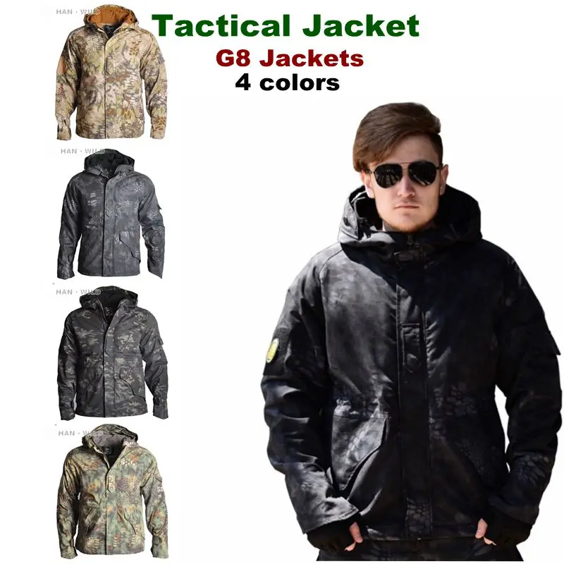 2019 NEW G8 US Army Clothes Soft Shell Shark Skin Tactical Windbreaker Men Coat Hoodie Military Field Jacket Black Python
2019 NEW G8 US Army Clothes Soft Shell Shark Skin Tactical Windbreaker Men Coat Hoodie Military Field Jacket Black Python