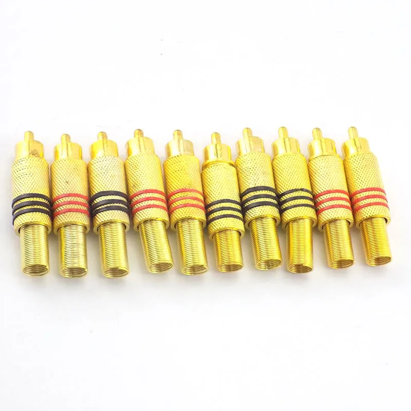 1pcs 4pcs 10pcs RCA Male Connector plug Connectors Gold color for Audio Cable Plug Adapter Video CCTV cameras Accessories
1pcs 4pcs 10pcs RCA Male Connector plug Connectors Gold color for Audio Cable Plug Adapter Video CCTV cameras Accessories