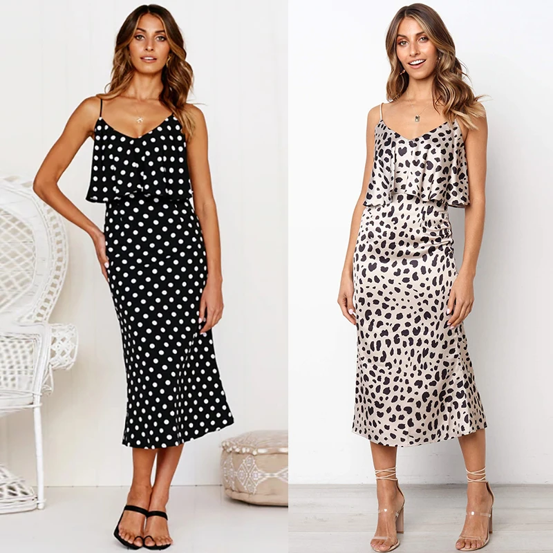 RAISEVERN Women Leopard Printed Dress Sexy V Neck Suspender Sleeveless Long Maxi Dress Sundress Beach Party Evening Summer Dress
RAISEVERN Women Leopard Printed Dress Sexy V Neck Suspender Sleeveless Long Maxi Dress Sundress Beach Party Evening Summer Dress
