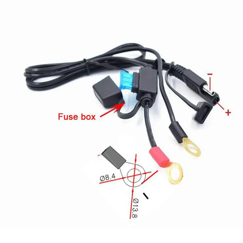 12V Charger Cable for Motorcycle Battery Terminal Quick Disconnect Cable Motorcycle Battery Output Connector
12V Charger Cable for Motorcycle Battery Terminal Quick Disconnect Cable Motorcycle Battery Output Connector