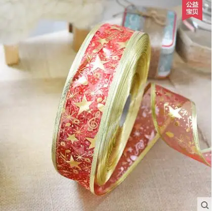 Новогодние товары орнамент 200 см * 5 пятиконечная звезда ленты SD 08|ribbon ribbon|ribbon