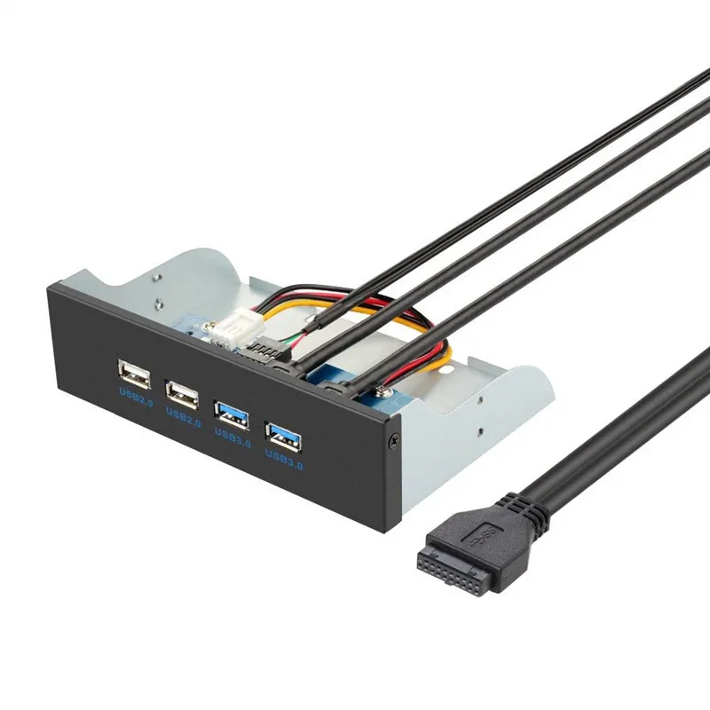 5 25 дюймов Передняя панель usb хаб 2 порта USB 3 0 и с 20 Pin 9 контактный разъем "флоппи