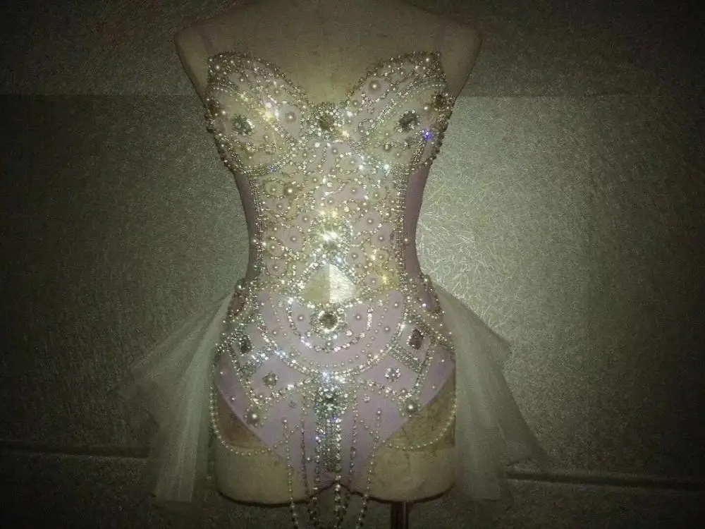 High Elastic Women Costume Big Stretch Celebrate Bodysuit Sexy Slip Rhinestones Night Club Bodysuit
High Elastic Women Costume Big Stretch Celebrate Bodysuit Sexy Slip Rhinestones Night Club Bodysuit