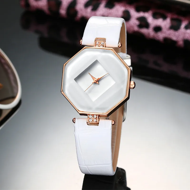 Women Watches Gem Cut Geometry Crystal Leather Quartz Wristwatch Fashion Dress Watch Ladies Clock Relogio Feminino 5 color
Women Watches Gem Cut Geometry Crystal Leather Quartz Wristwatch Fashion Dress Watch Ladies Clock Relogio Feminino 5 color