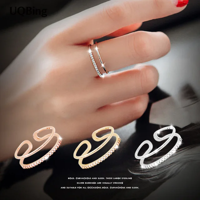 Dazzling Zircon Double Line Circle Open Adjustable Ring for Women 925 Sterling Silver Wedding Engagement Statement Jewelry
Dazzling Zircon Double Line Circle Open Adjustable Ring for Women 925 Sterling Silver Wedding Engagement Statement Jewelry