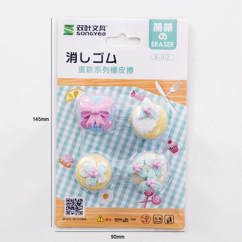 4pcs/pack Cute Fancy Dessert Cake Eraser Set Student Eraser Kawaii Stationery Gift School Office Supplies Gift Student Kids Gift
4pcs/pack Cute Fancy Dessert Cake Eraser Set Student Eraser Kawaii Stationery Gift School Office Supplies Gift Student Kids Gift