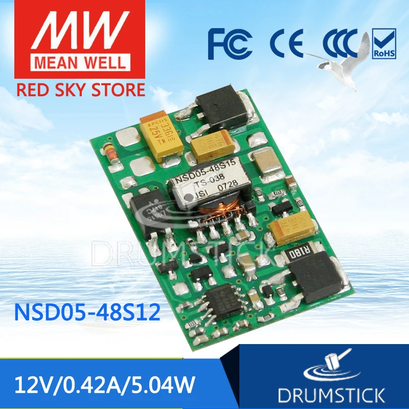 (Only 11.11)MEAN WELL NSD05-48S12 (12Pcs) 12V 0.42A meanwell NSD05 12V 5.04W DC-DC Regulated Single Output Converter
(Only 11.11)MEAN WELL NSD05-48S12 (12Pcs) 12V 0.42A meanwell NSD05 12V 5.04W DC-DC Regulated Single Output Converter