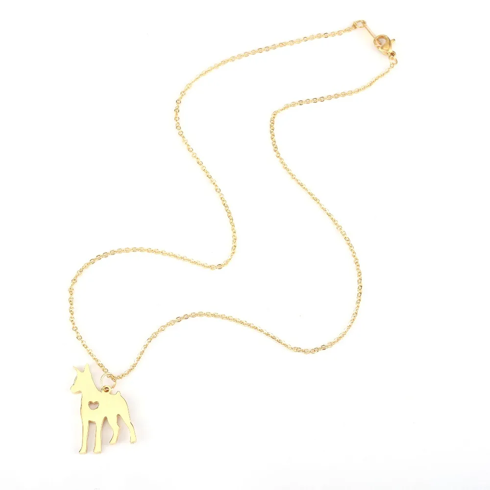SKQIR Dog Necklaces Engrave Doberman Pinscher Animal Pendant Necklace For Women Gold Color Stainless Steel Heart Jewelry
SKQIR Dog Necklaces Engrave Doberman Pinscher Animal Pendant Necklace For Women Gold Color Stainless Steel Heart Jewelry