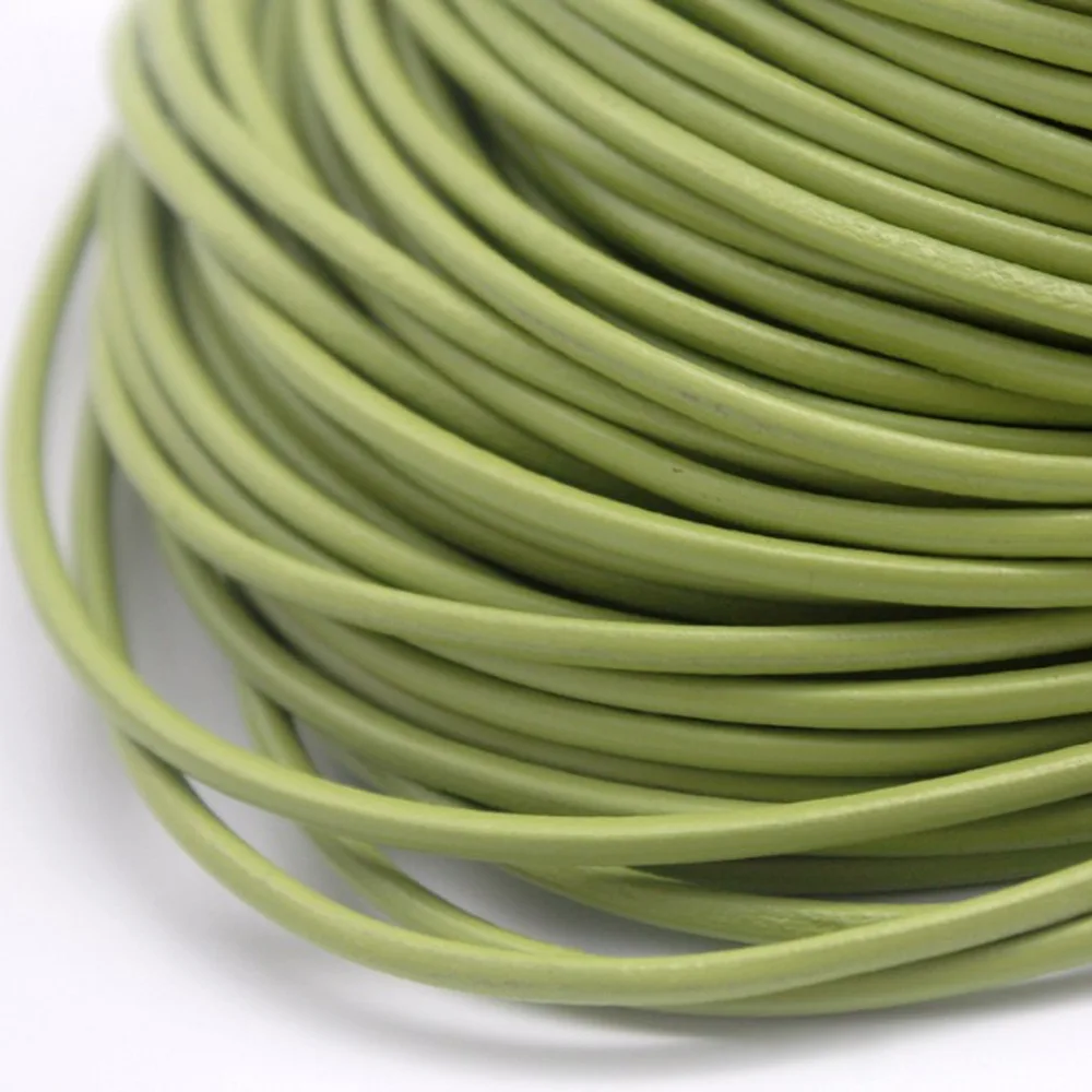 5 Yards 3mm Diameter Round Real Cow Hide Light Green Leather Cord, Color Coated Genuine Leather Strap RLG3M246
5 Yards 3mm Diameter Round Real Cow Hide Light Green Leather Cord, Color Coated Genuine Leather Strap RLG3M246