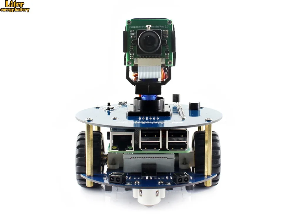 Фото AlphaBot2 robot building kit: 2018 новый оригинальный Raspberry Pi 3 Model B + RPi Camera (B) карта Micro SD 15