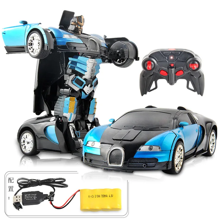 1:12 Bugatti трансформации автомобиля в робота дистанционного Управление собачка