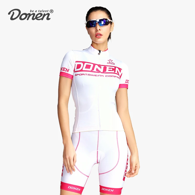 DONEN women short sleeves cycling jersey bib shorts padded set bike wear racing wear
DONEN women short sleeves cycling jersey bib shorts padded set bike wear racing wear