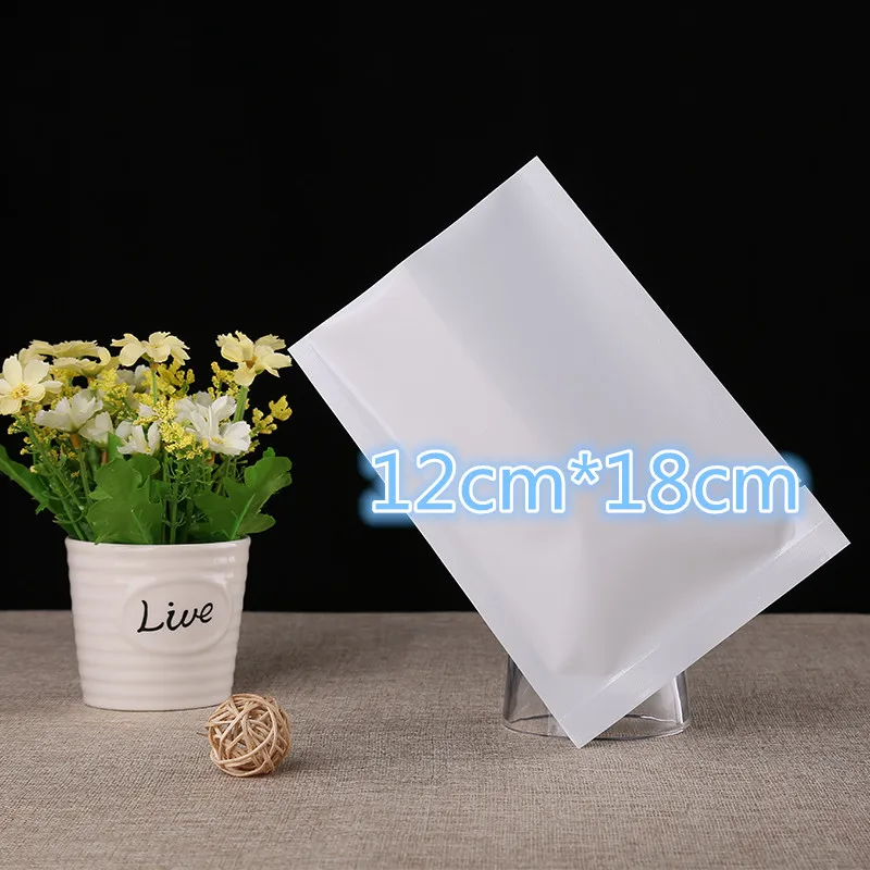 12*18cm 100Pcs White Plating Heat Sealable Aluminum Foil Plastic Storage Bag, Top Open Aluminized Mylar Vacuum Pouch Food Pack
12*18cm 100Pcs White Plating Heat Sealable Aluminum Foil Plastic Storage Bag, Top Open Aluminized Mylar Vacuum Pouch Food Pack
