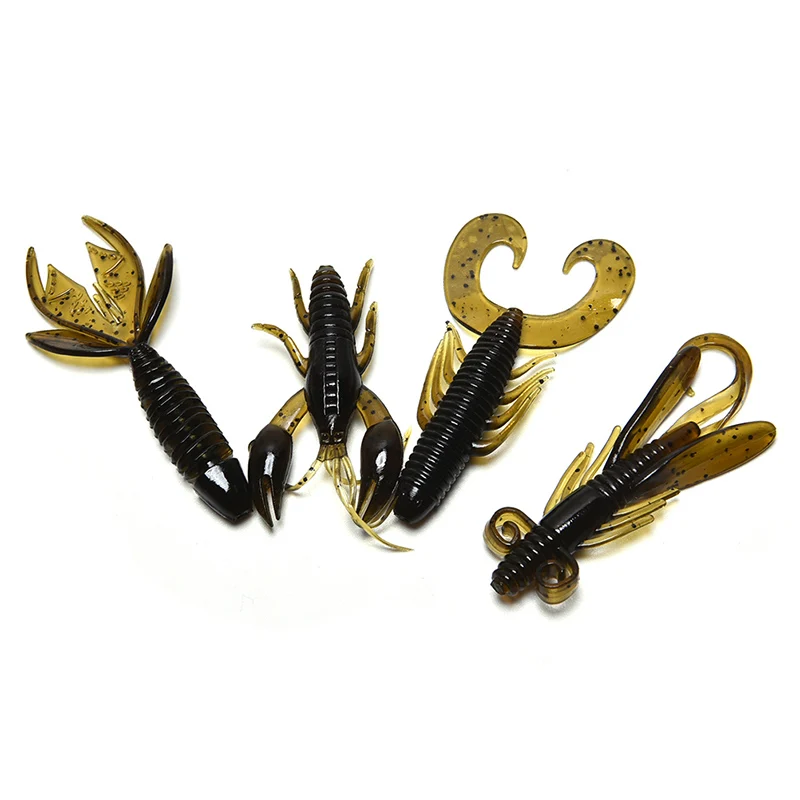 New 4Pcs Lot Lures Soft Bait 4.5cm-6.2cm silicone bait Worms fishing lure with salt smell Fishing Takcle Grub Artificial Lure 
New 4Pcs Lot Lures Soft Bait 4.5cm-6.2cm silicone bait Worms fishing lure with salt smell Fishing Takcle Grub Artificial Lure