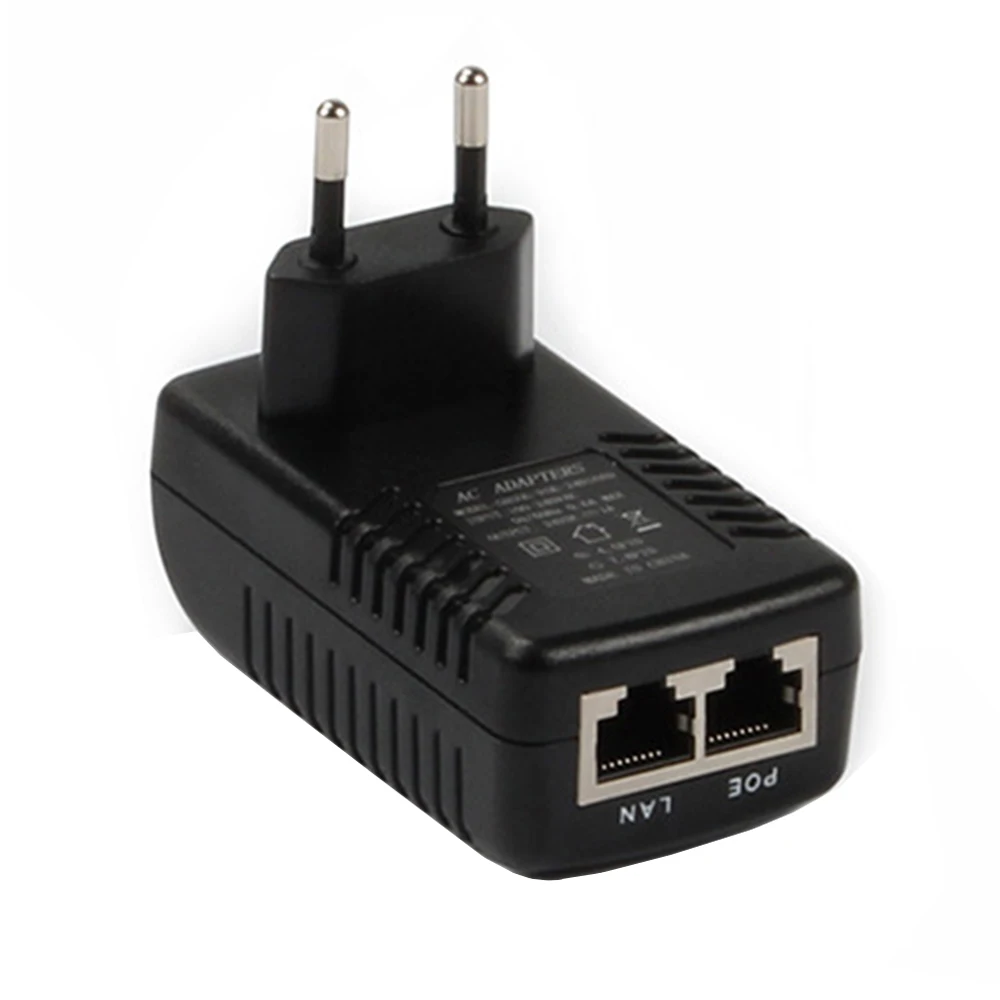 Woaser 48 В 0.5a видеонаблюдения безопасности POE дюбеля Инжектор PoE Ethernet-адаптер IP