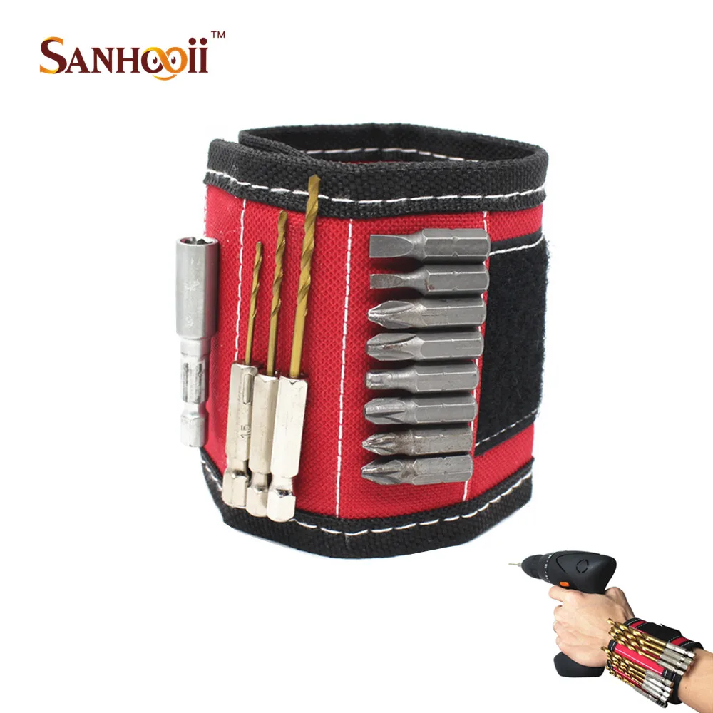 Strong Magnet Wristband Tool Adjustable Tool Wrist Bands for Screws Nails Nuts Bolts Hand free Drill Bit Holder
Strong Magnet Wristband Tool Adjustable Tool Wrist Bands for Screws Nails Nuts Bolts Hand free Drill Bit Holder