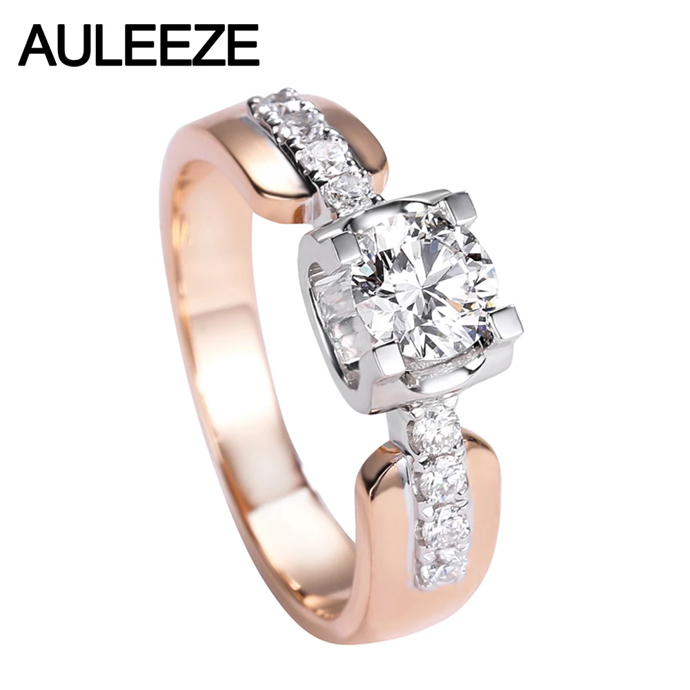 AULEEZE Classic 0.5CT Round Cut Moissanite Diamond 14k 585 Rose White Gold Wedding Engagement Rings For Female Custom Jewelry
AULEEZE Classic 0.5CT Round Cut Moissanite Diamond 14k 585 Rose White Gold Wedding Engagement Rings For Female Custom Jewelry