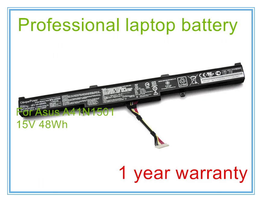 Original quality 15V 48Wh A41N1501 Laptop Battery For GL752VW N752V GL752JW N752VW
Original quality 15V 48Wh A41N1501 Laptop Battery For GL752VW N752V GL752JW N752VW