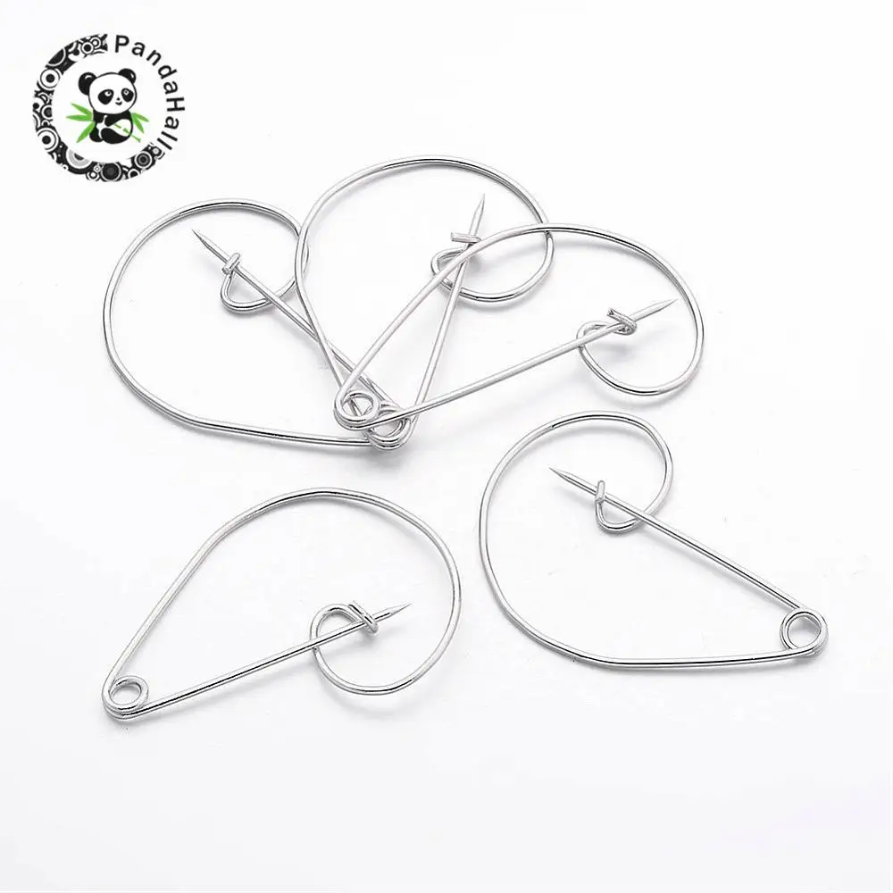 100pcs Brass Brooch Pins, Platinum Plated, Nickel Free, about 30~31mm wide, 47mm long, 1mm thick
100pcs Brass Brooch Pins, Platinum Plated, Nickel Free, about 30~31mm wide, 47mm long, 1mm thick